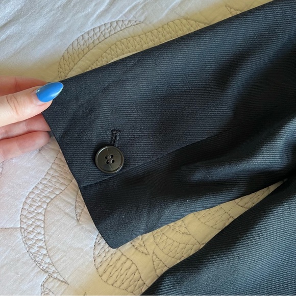 NWT - Madewell - Drapeweave Caldwell Double-Breasted Blazer - True Black - Picture 9 of 11